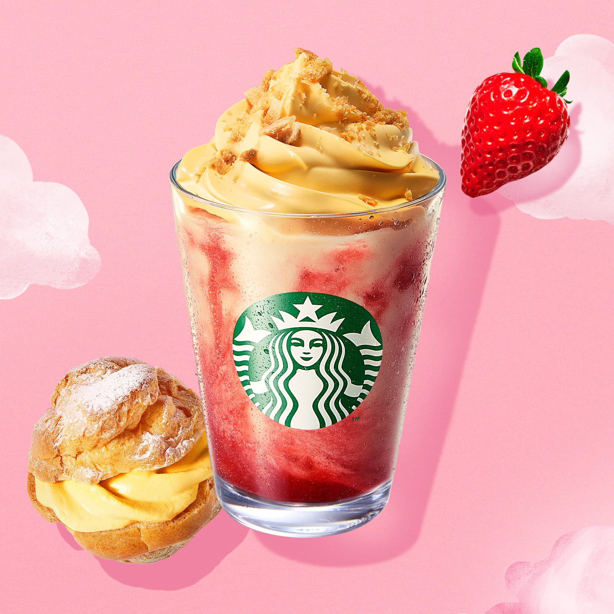 【スターバックス】ストロベリー シュークリーム フラペチーノ®